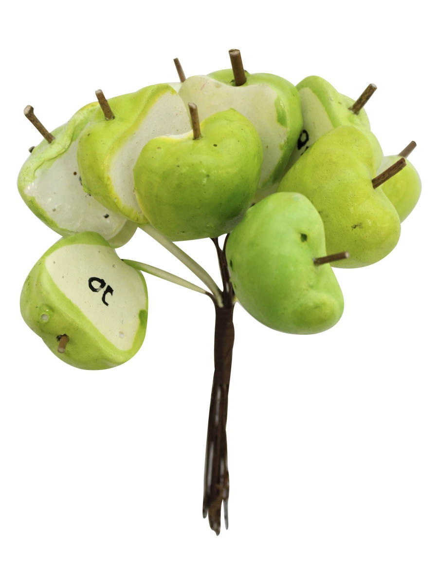 Муляж Astra Craft букет декоративный Яблоки половинки зеленые основа для декорирования 12 шт - фото 3