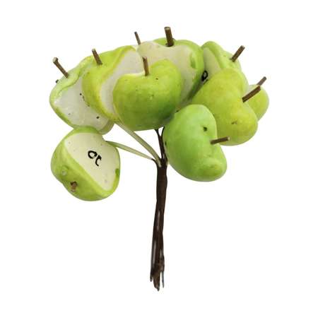 Муляж Astra Craft букет декоративный Яблоки половинки зеленые основа для декорирования 12 шт