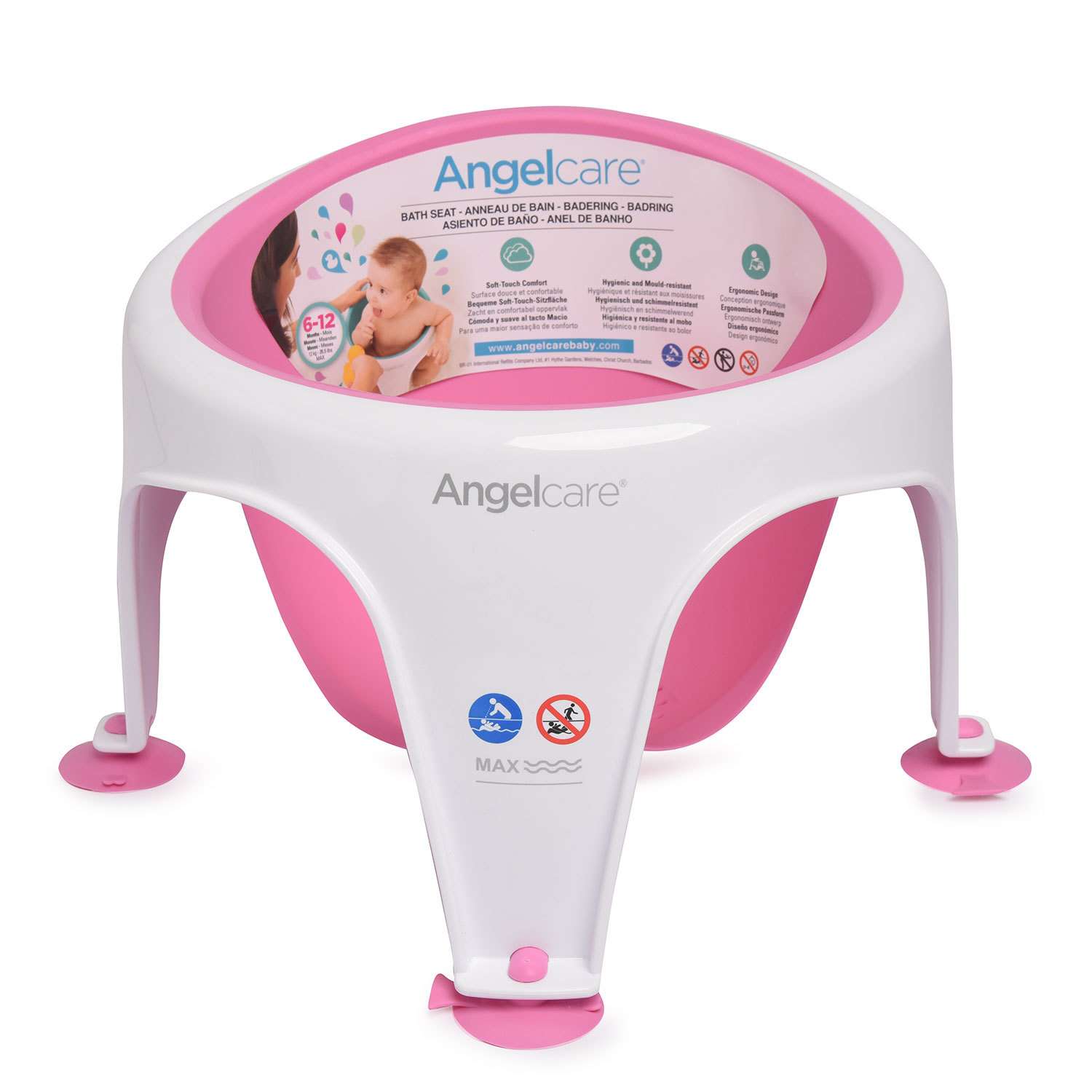 Сиденье для купания детей Angelcare Bath Ring розовое - фото 1