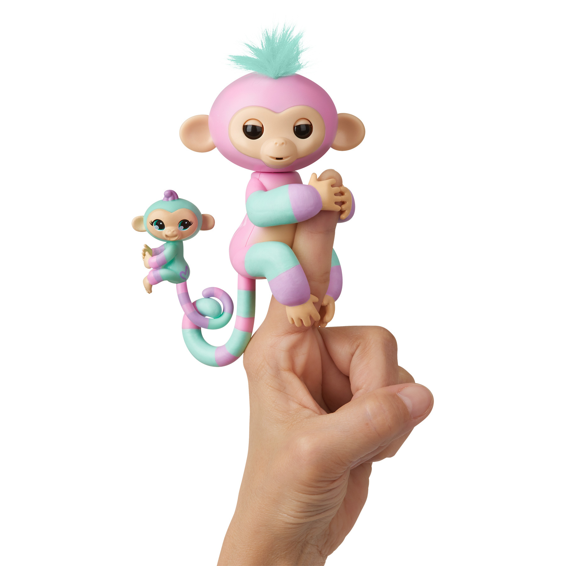 Игрушка Fingerlings Обезьянка Эшли с малышом интерактивная 3542 - фото 3