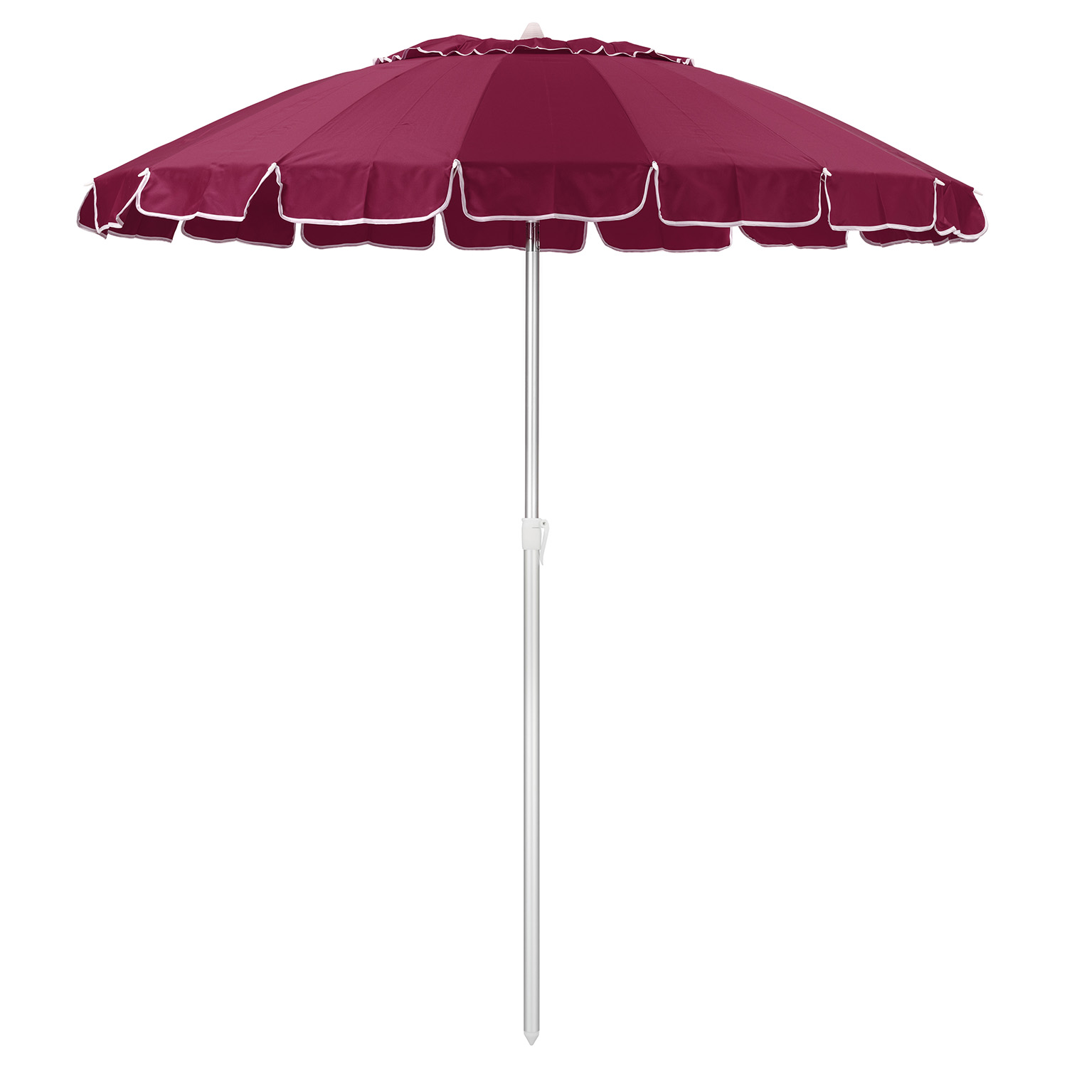Зонт пляжный BABY STYLE большой с клапаном и наклоном 2.2 м бордо Премиум Oxford - фото 2