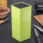 Подставка для ножей Sima-Land Нежность цвет зеленый квадратная 22х9 см
