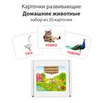 Развивающие обучающие карточки Крокуспак Домашние животные 30 шт - настольная игра для детей