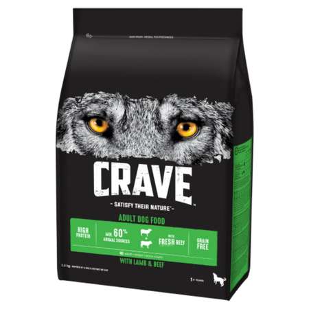 Корм для собак Crave говядина-ягненок 2.8кг