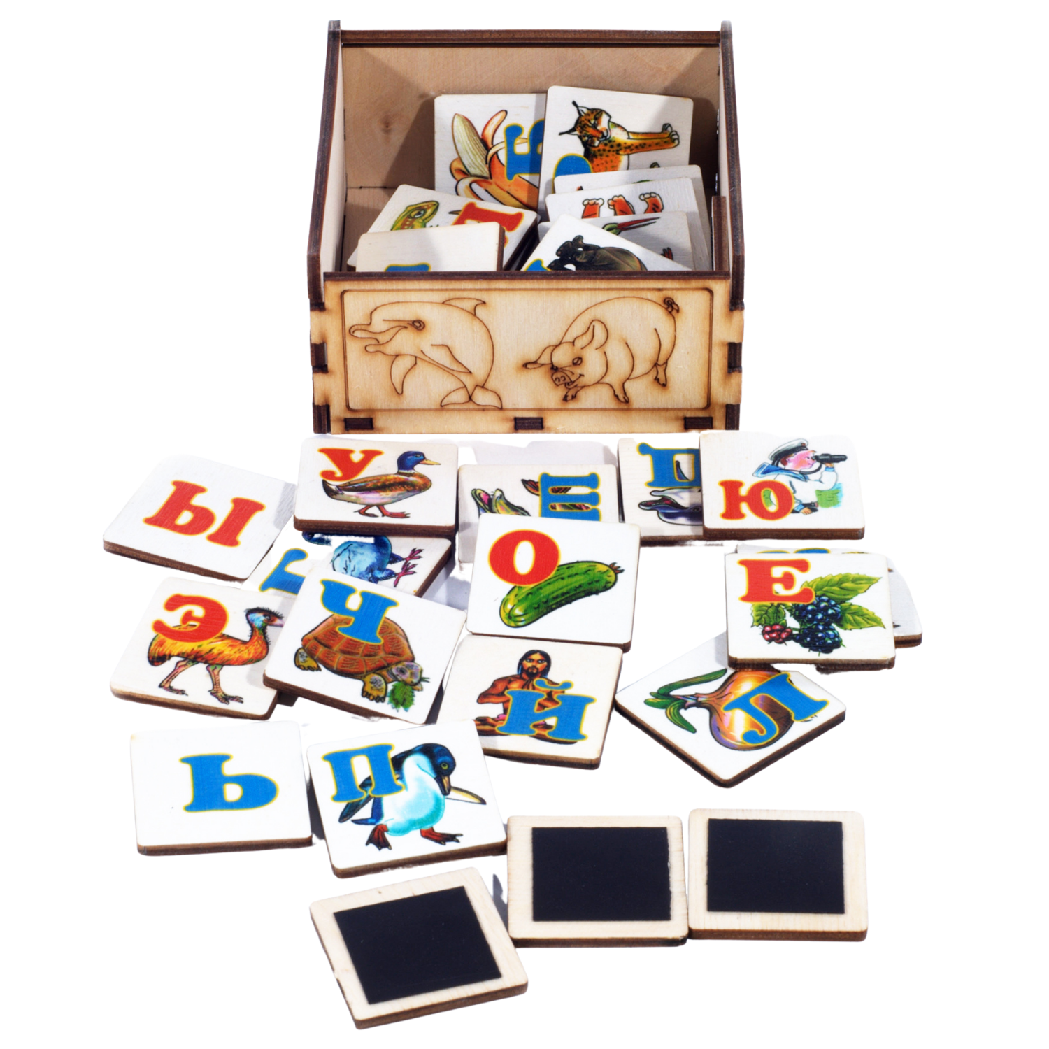 Магнитный набор Нескучные игры Азбука в картинках - фото 1