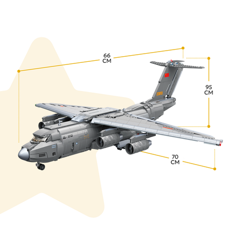 Конструктор Qman Военный самолет Y-20 1736 деталей 23013