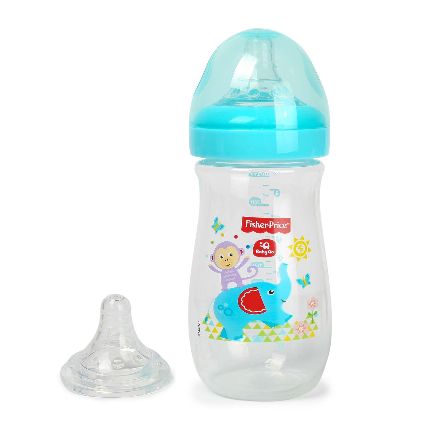 Бутылка BabyGo Fisher Price 270мл Blue CC-B2-2111 - фото 1