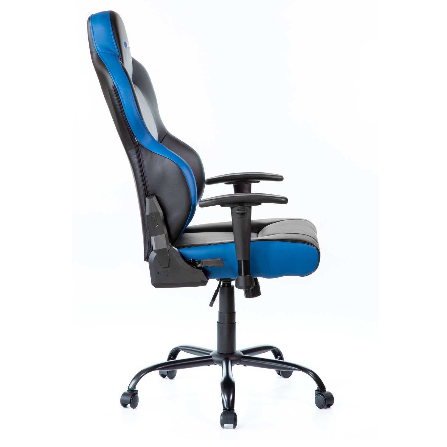 Кресло компьютерное VMMGAME UNIT UPGRADE с регулируемой спинкой кожа черно-синий - фото 4
