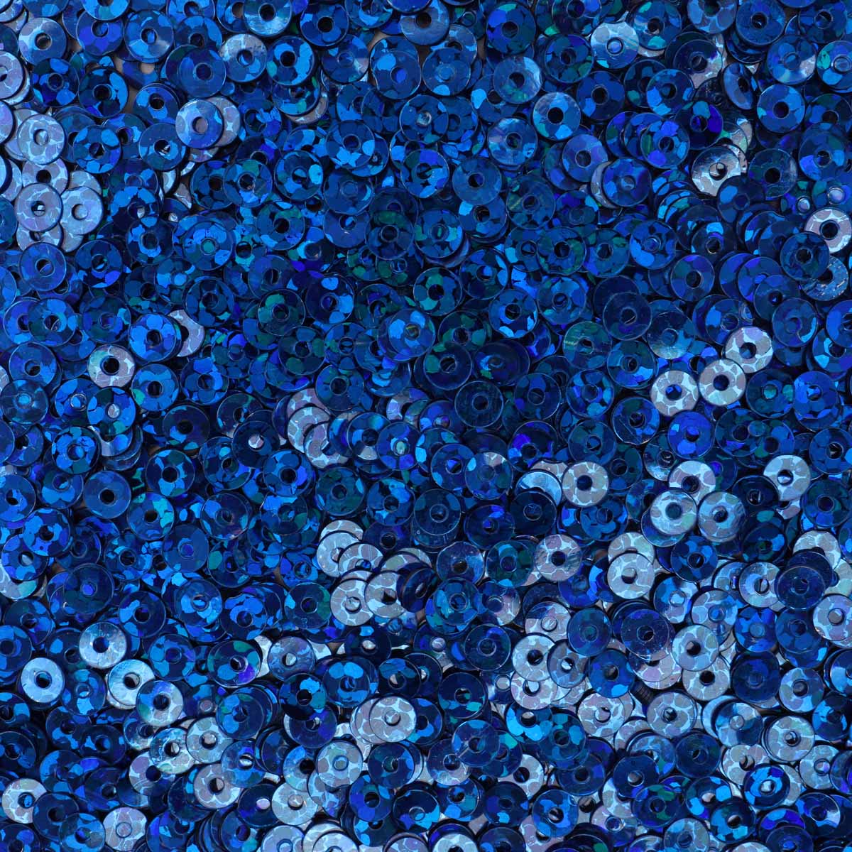 Пайетки Astra Craft плоские декоративные для творчества и рукоделия 3 мм 10 гр синий голограмма - фото 1