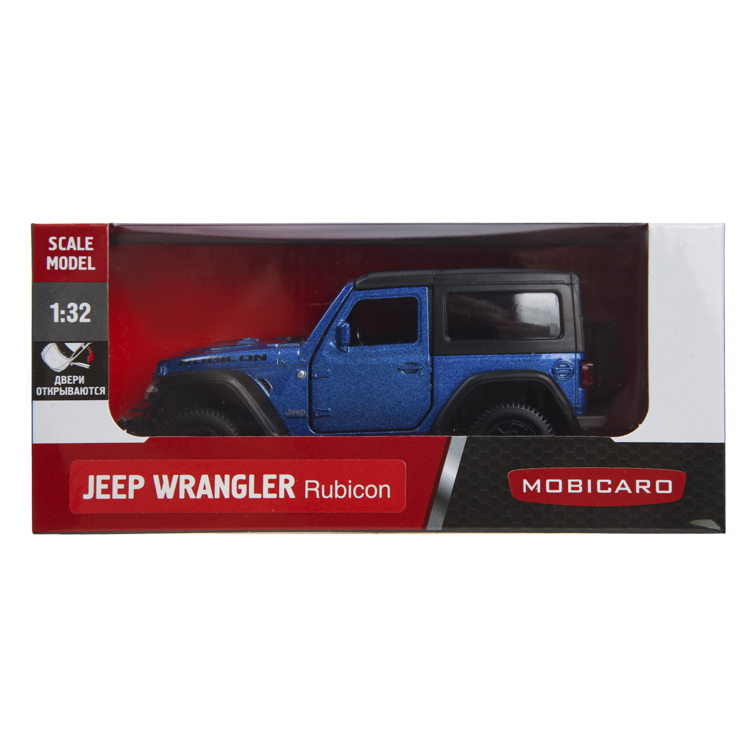 Машинка Mobicaro 1:32 Jeep Rubicon Hard Top Голубая 544060(A) 544060(A) - фото 2