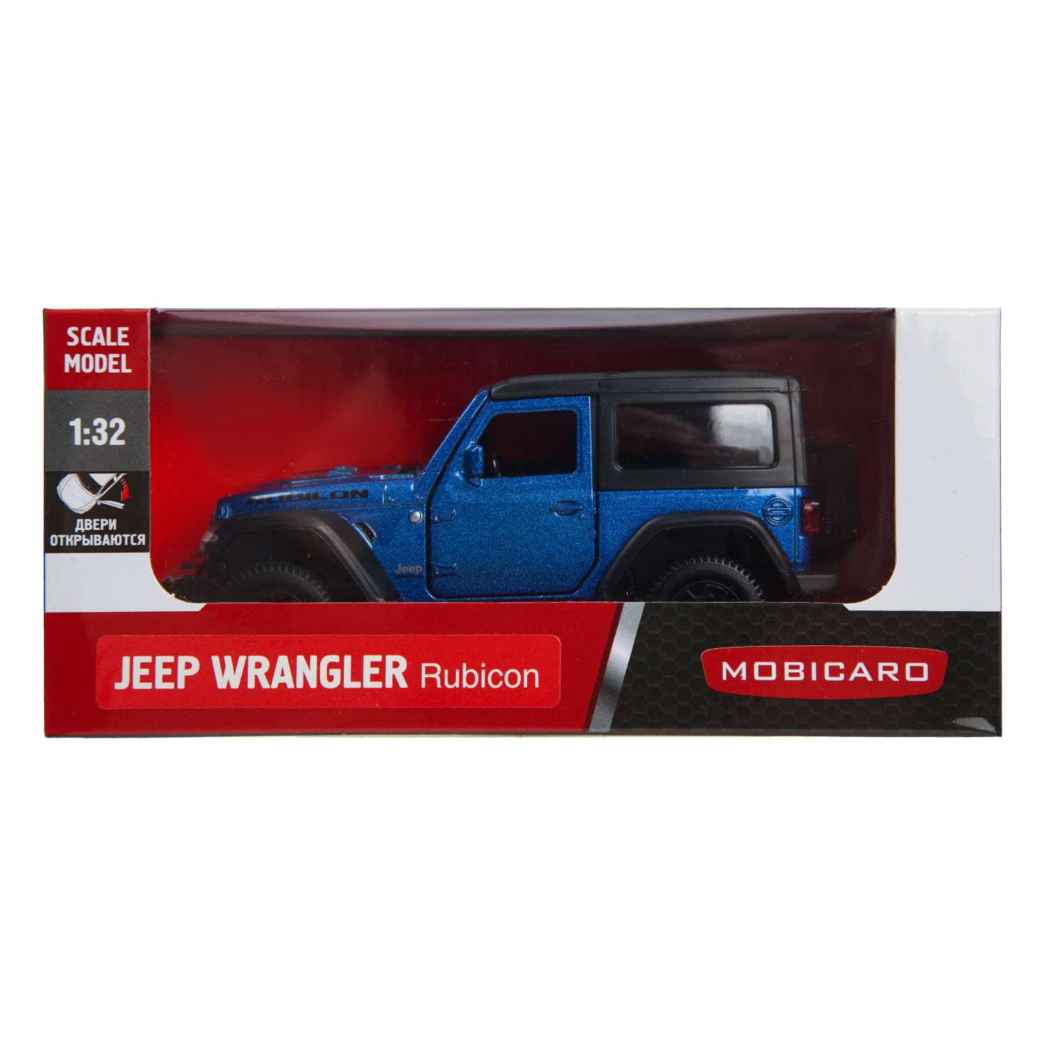 Машинка Mobicaro 1:32 Jeep Rubicon Hard Top Голубая 544060(A) 544060(A) - фото 2