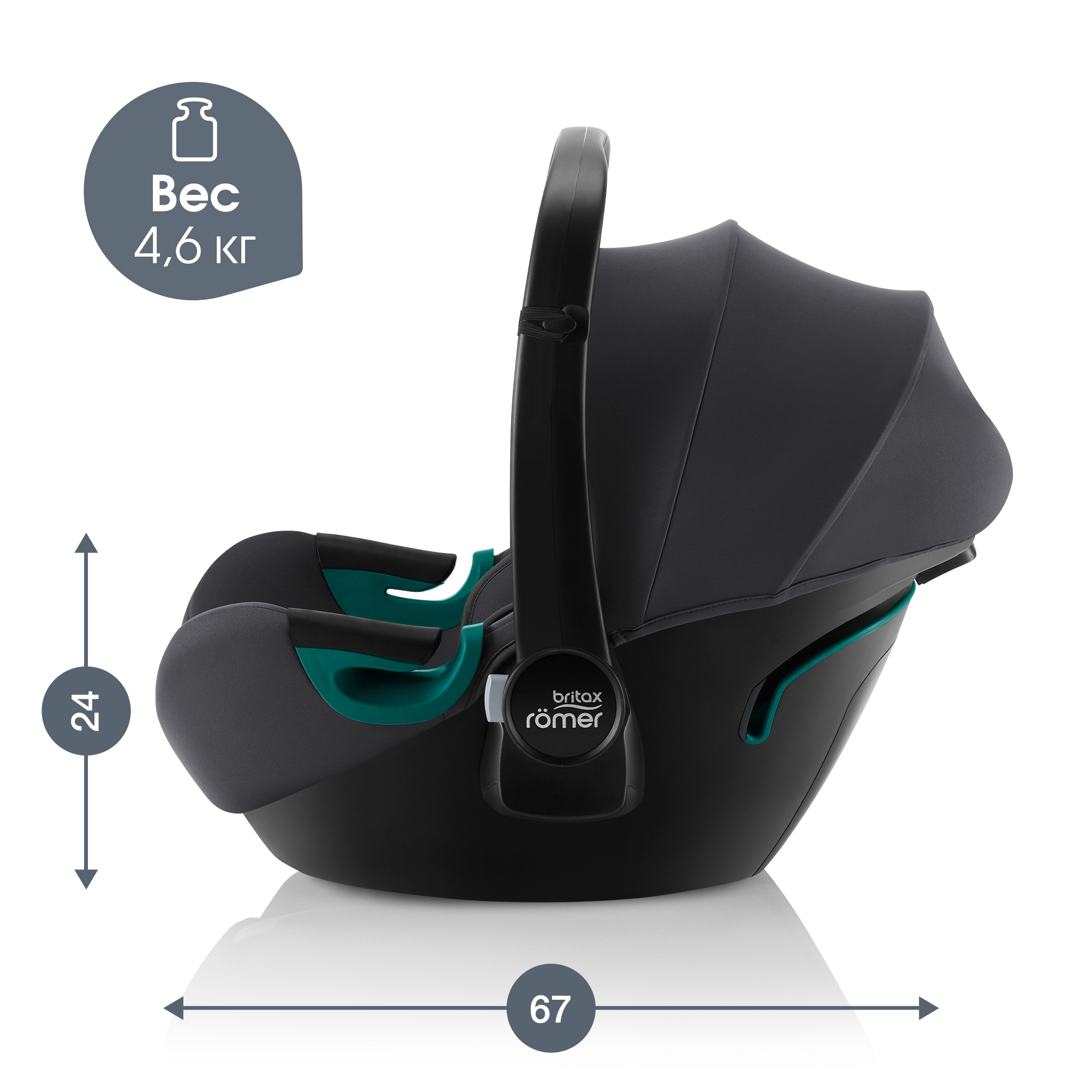 Детское автокресло Britax Roemer BABY-SAFE 3 i-SIZE Midnight Grey - фото 9