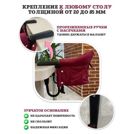 Подвесной стул для кормления Floopsi цвет burgundy