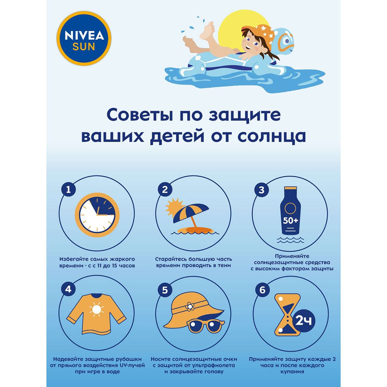 Лосьон Nivea Sun солнцезащитный детский СЗФ 50+ - фото 4