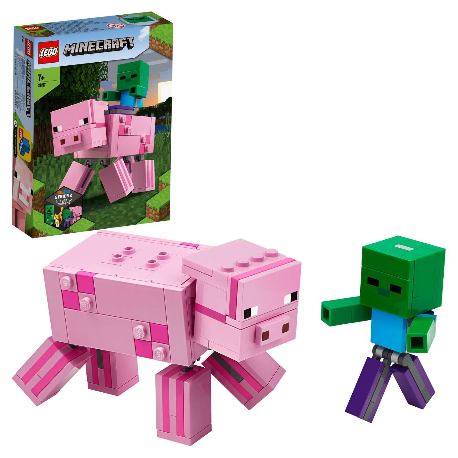 Конструктор LEGO Minecraft Minecraft Свинья и Зомби-ребенок большой 21157 - фото 1