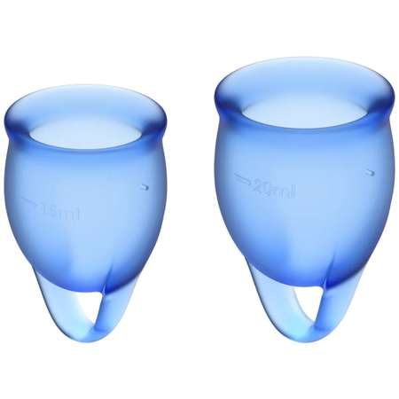 Менструальная чаша Satisfyer Free confident Menstrual Cup blue Набор 2 шт