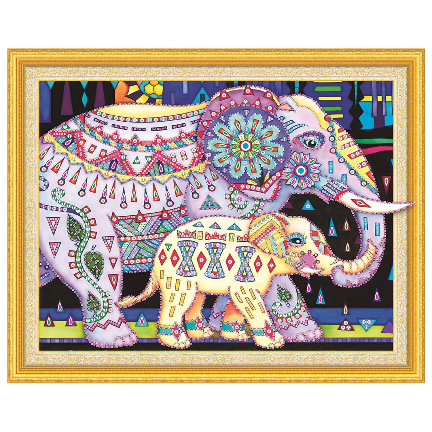 Алмазная мозаика Остров Сокровищ 40х50 см Индийские слоны - фото 7