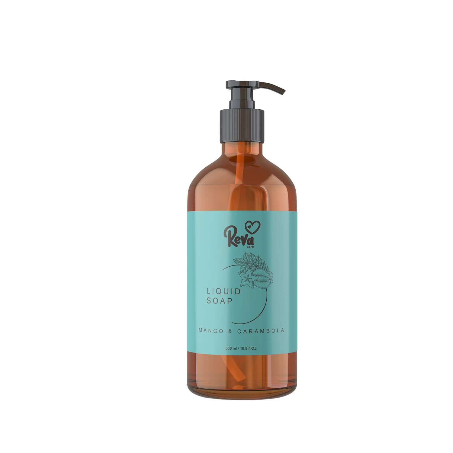Жидкое мыло Reva Care для рук Cream Soap гипоаллергенное густое мягкое с ароматом Манго карамбола 500 мл - фото 1