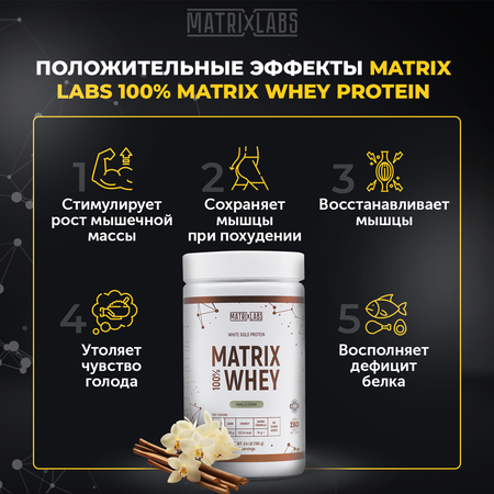 Протеин со вкусом ванили 180 г Matrix Labs Протеин сывороточный со вкусом ванили 180 г 100% Matrix Whey Matrix Labs