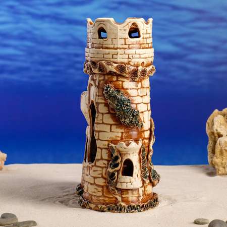 Декорация для аквариума Sima-Land «Две башни под водой»