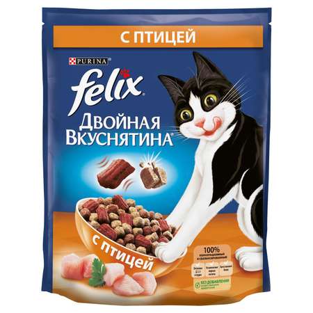 Корм для кошек Felix Двойная вкуснятина птица 750г