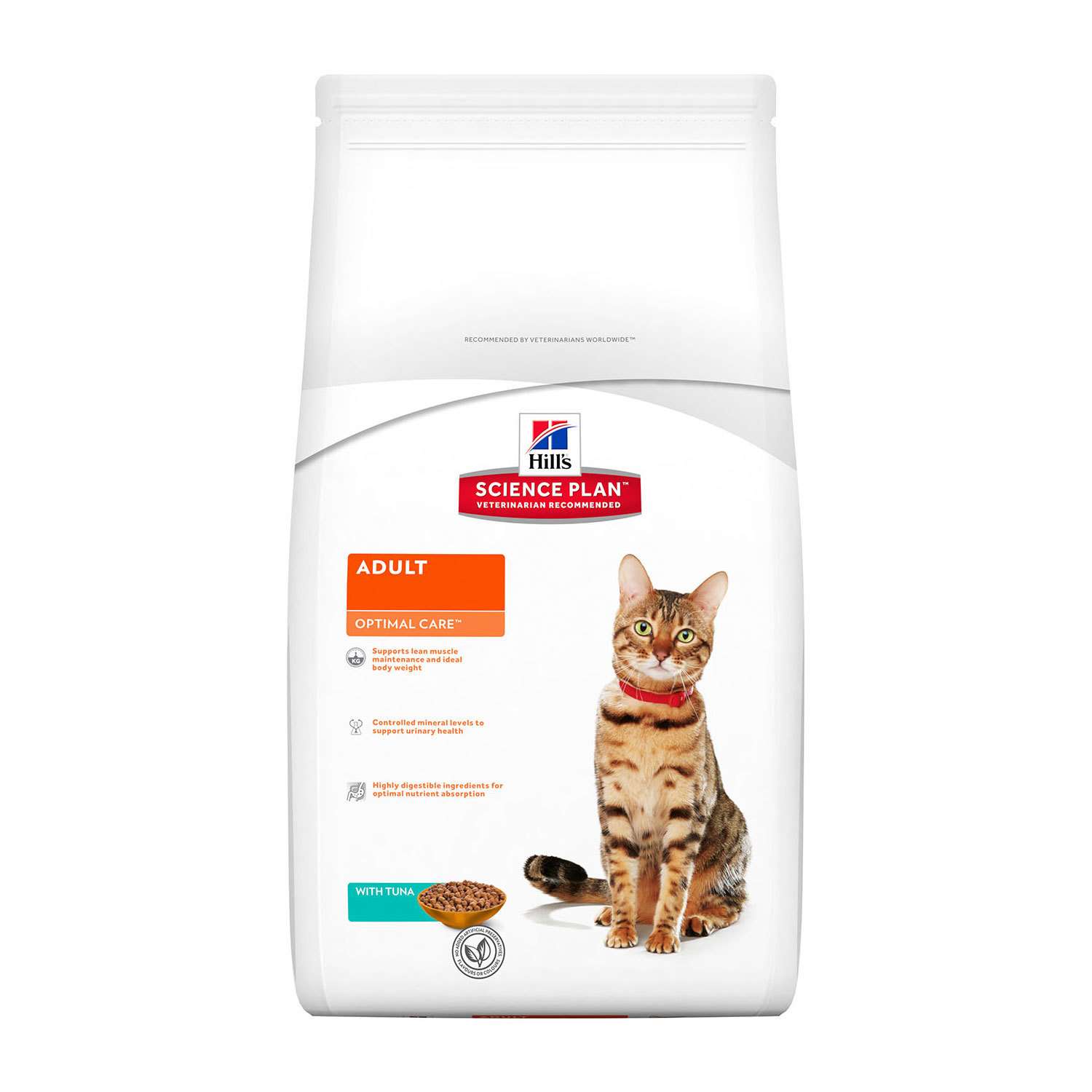 Корм сухой для кошек HILLS 10кг Science Plan Optimal Care с тунцом для повседневного питания - фото 1
