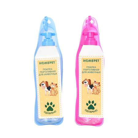 Поилка для животных Homepet 500мл Голубая