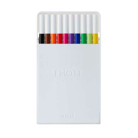 Набор цветных линеров UNI Emott 10 цветов №1 0.4 мм