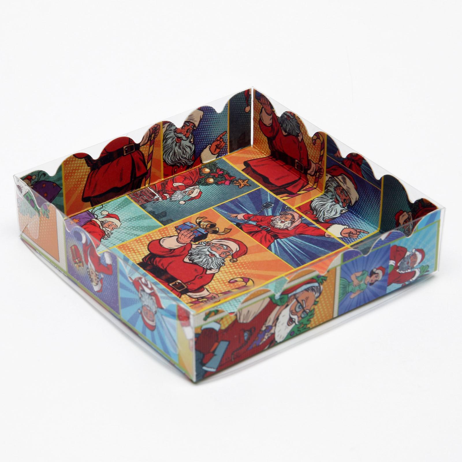 Коробочка Sima-Land для печенья«Pop art новогодние супергерои» 12×12×3 см. 1 шт. - фото 4