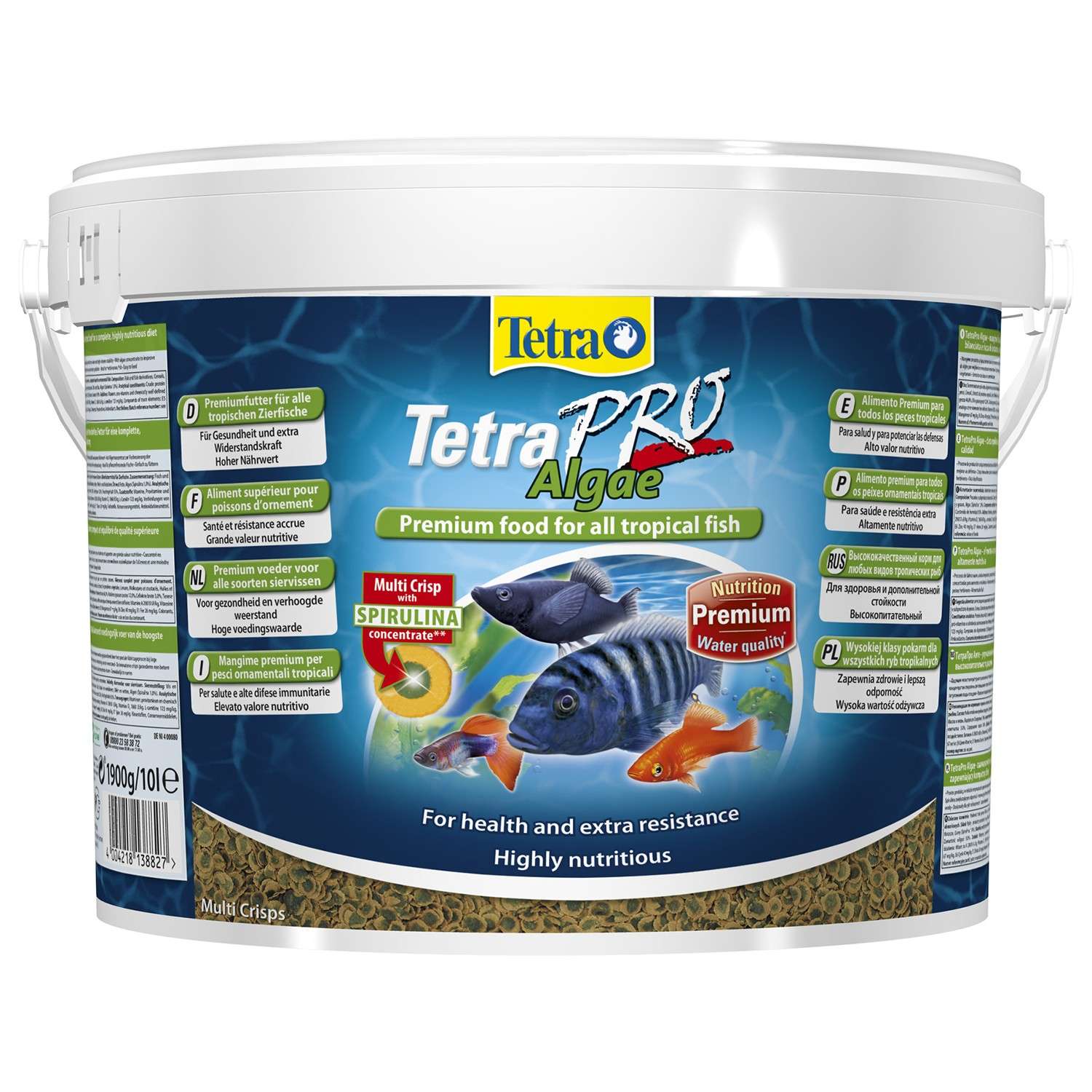 Корм для рыб Tetra 10л Pro Algae Multi Crisps растительный в чипсах - фото 1