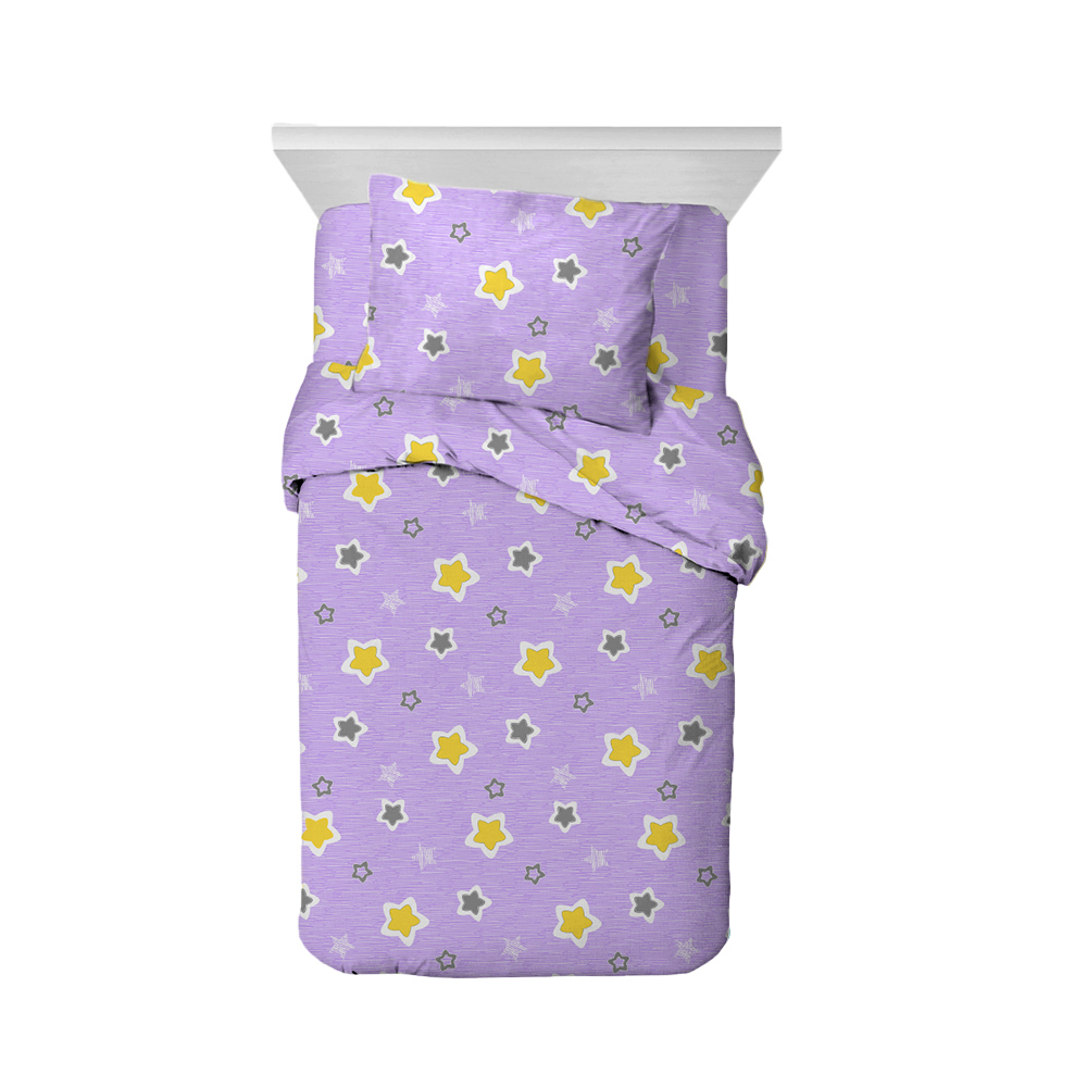 Комплект постельного белья Galtex детский звездочки фиолетовый - фото 1