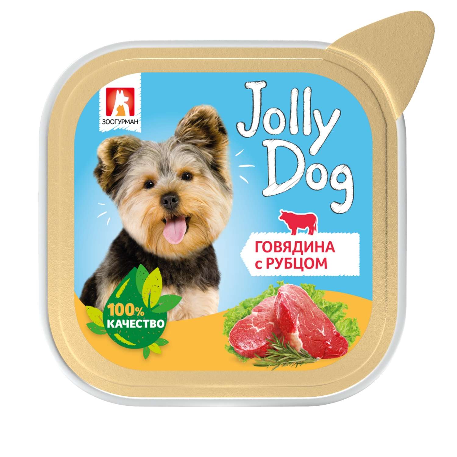 Корм для собак Зоогурман Jolly Dog говядина с рубцом консервированный 100г - фото 2