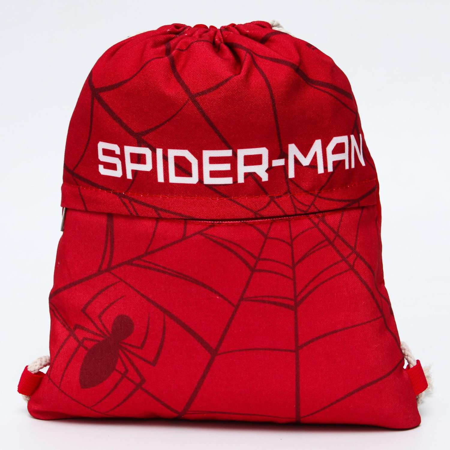 Мешок MARVEL для обуви с карманом 28х37 см Человек-паук - фото 2