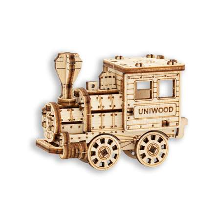 Набор деревянных конструкторов Uniwood Поезд 7 в 1