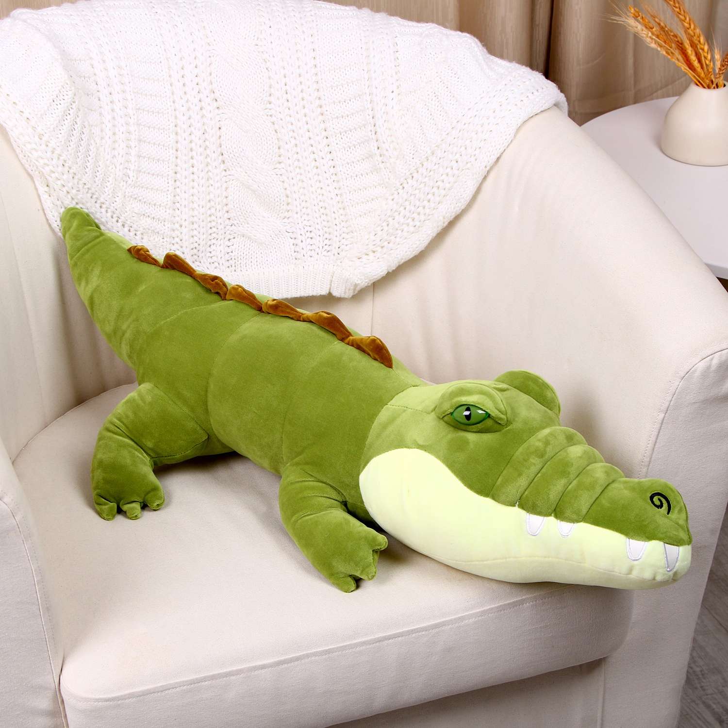 Мягкая игрушка Sima-Land «Крокодил» 80 см цвет зелёный - фото 1