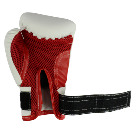 Перчатки боксерские RuscoSport бело-красные 6OZ