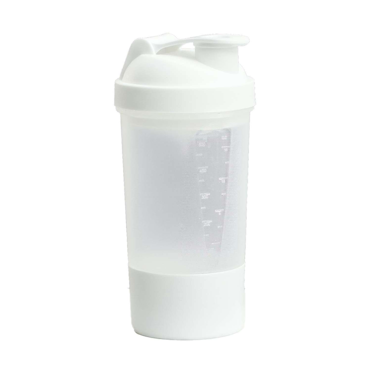 Шейкер спортивный с чашей под протеин 500мл Белый 4842560 - фото 1