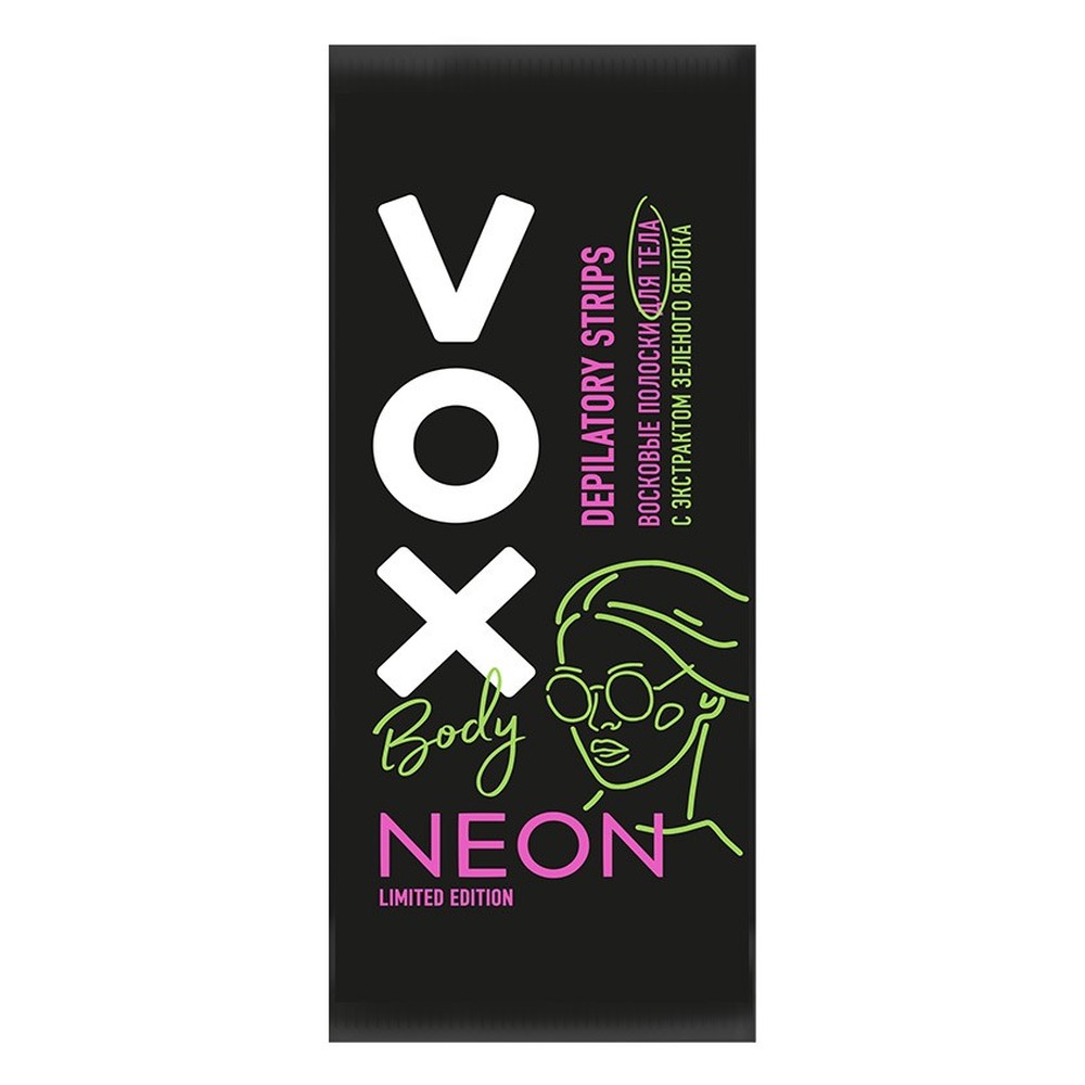 Полоски восковые для тела VOX Neon Collection 12 шт+ 2 салфетки - фото 5