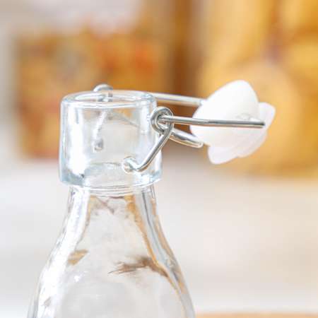 Бутыль Доляна стеклянная для соусов и масла с бугельным замком «Галерея» 100 мл 5×11 см