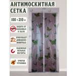 Шторка антимоскитная DECOTEX на магнитах для двери 100х210 см от комаров