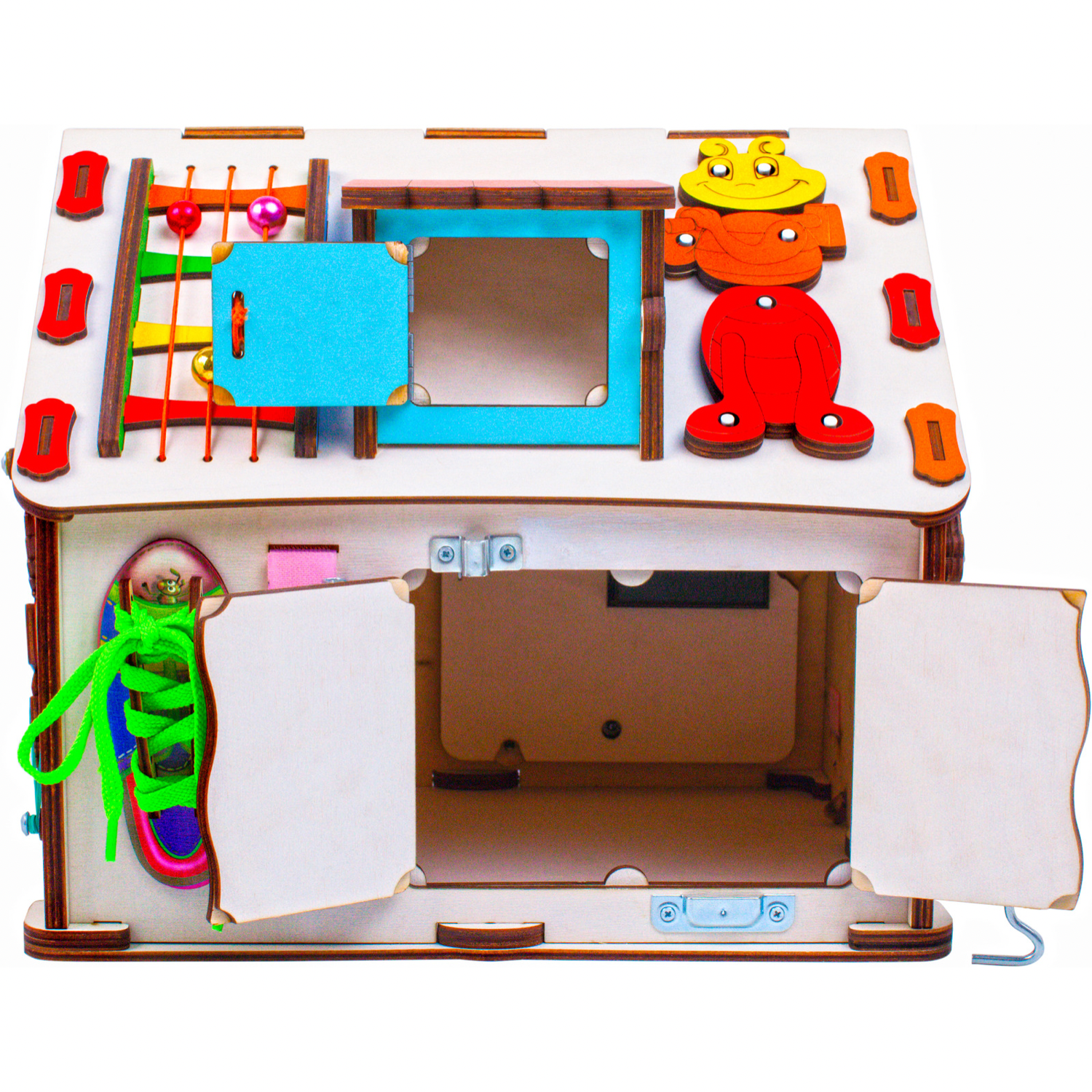 Бизиборд Jolly Kids развивающий домик со светом Букашки - фото 9
