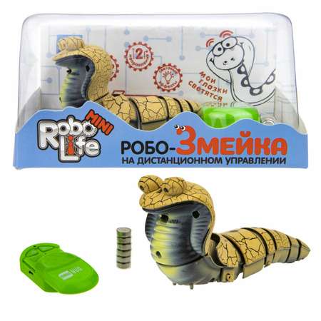 Игрушка интерактивная Robo Life 1TOY Робо-Змейка Песочная