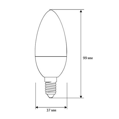 Лампочка Ergolux Свеча LED-C35-10W-E14-4K