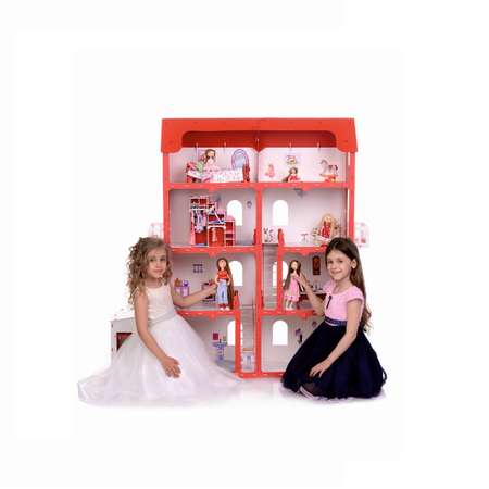 Домик для кукол Krasatoys Коттедж Александра с мебелью 5 предметов 000252