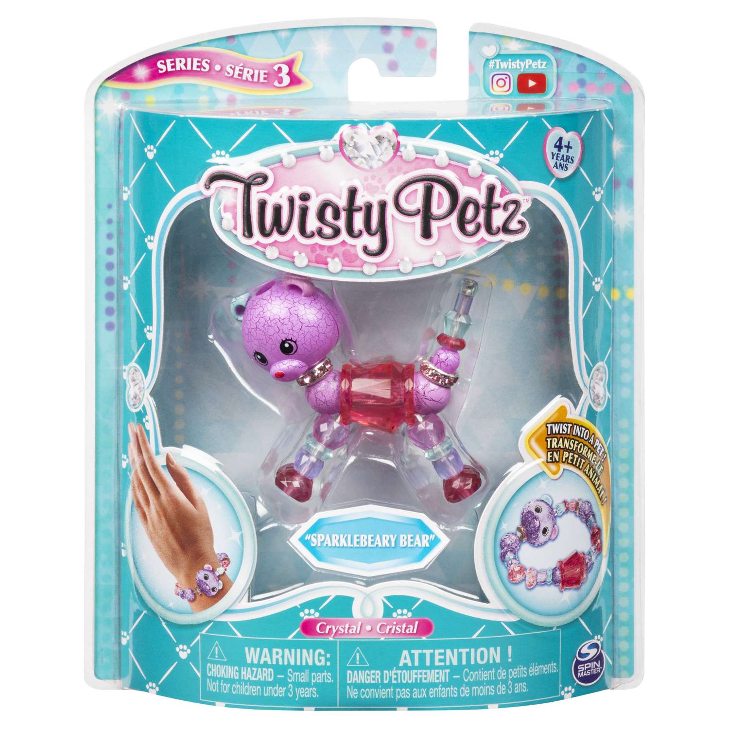 Набор Twisty Petz Фигурка-трансформер для создания браслетов Sparkle Beary Bear 6044770/20121566 - фото 1