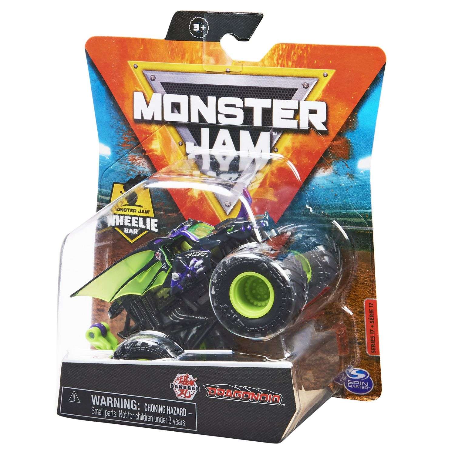 Машинка Monster Jam 1:64 BakugnDragonDarkus 6044941/20130580 6044941 - фото 3