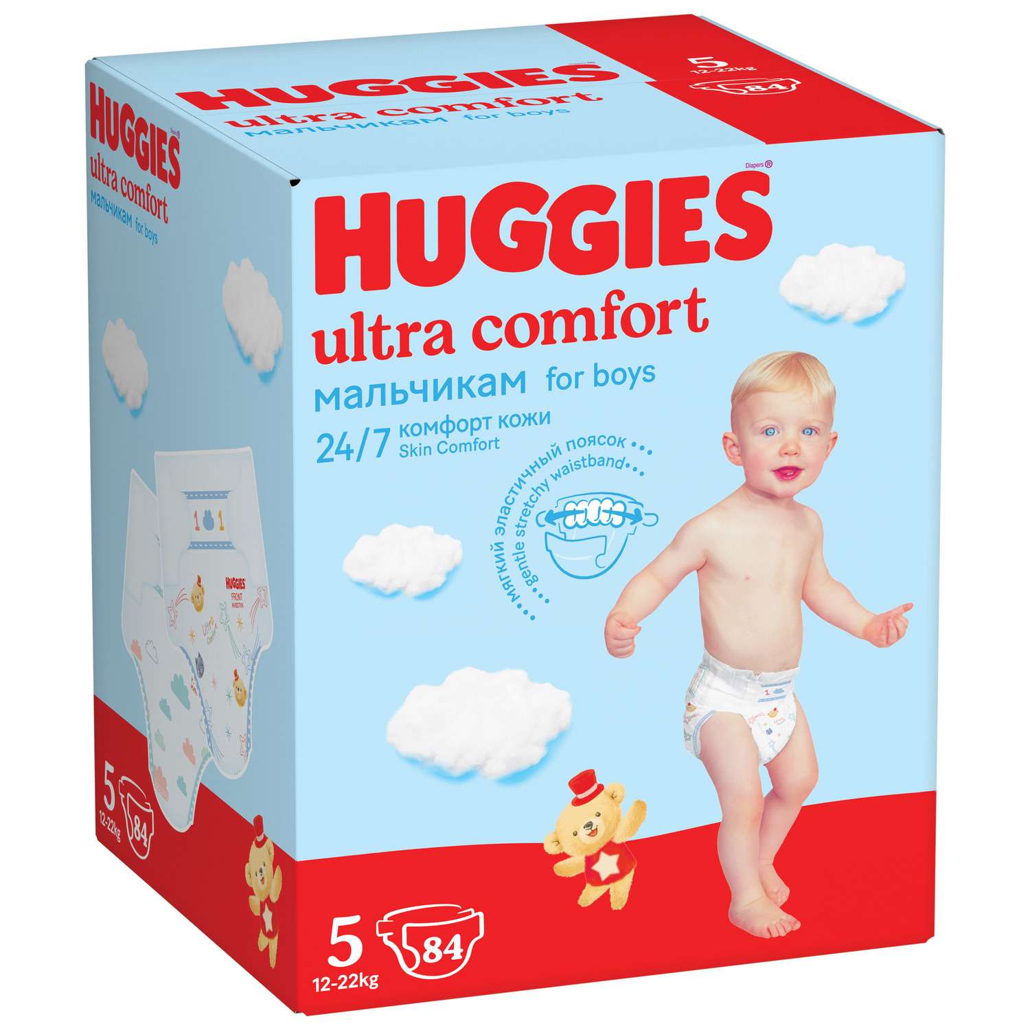 Подгузники Huggies Ultra Comfort для мальчиков 5 12-22кг 84шт - фото 2