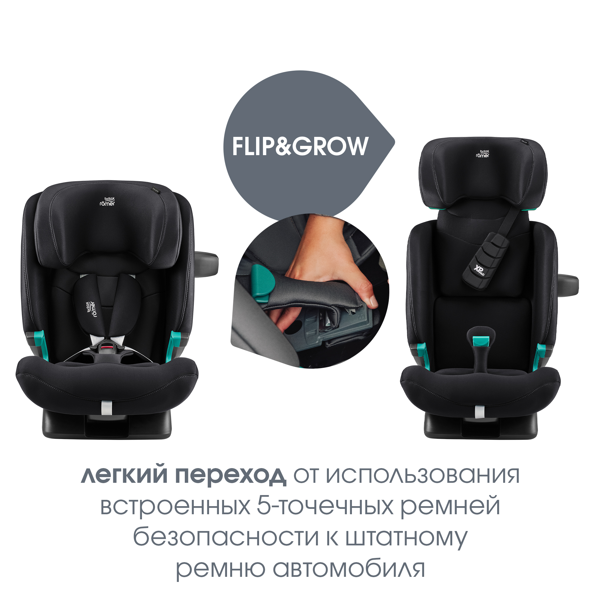 Детское автокресло Britax Roemer Advansafix Pro Classic Deep Black с 15 месяцев до 12 лет рост 76 - 150 см - фото 11