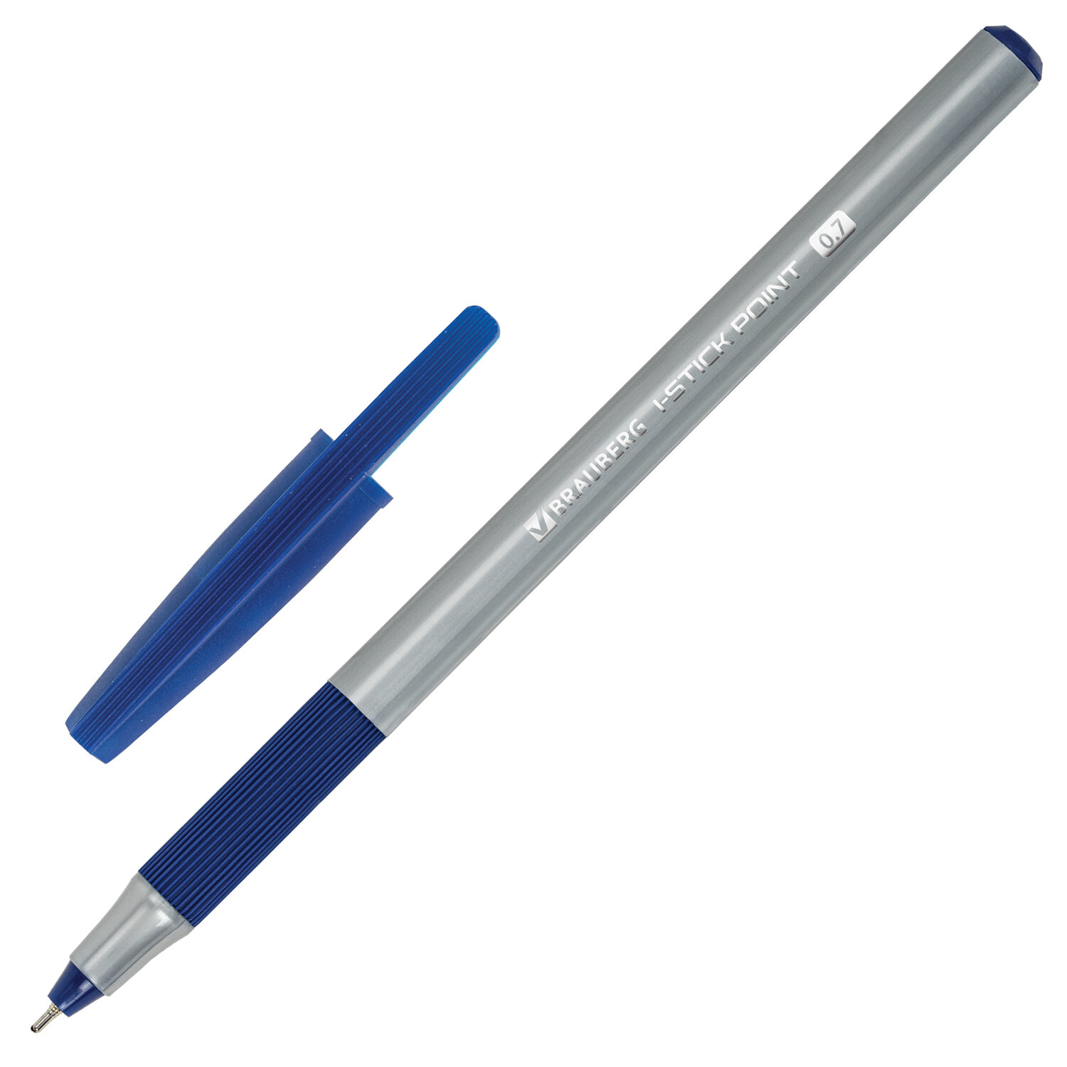 Ручки Brauberg шариковые синие набор 12 шт тонкие для школы - фото 4