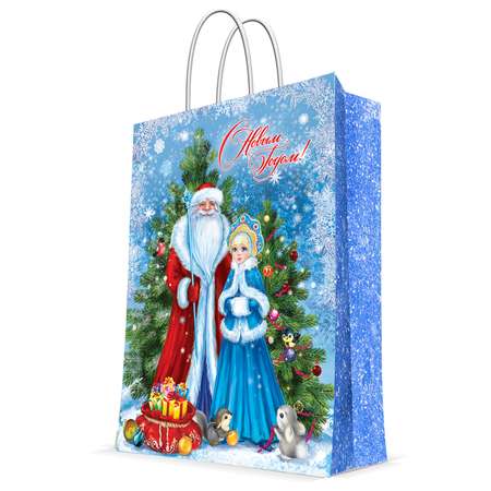 Пакет бумажный Magic Time Дед Мороз и снегурка